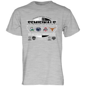 gray short sleeve t-shirt CFP 2025 Semifinals